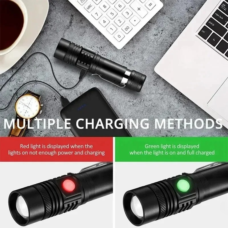 T6 LED Rechargeable Flashlight - огляд і ціна Outdoor Adventure Hunt
