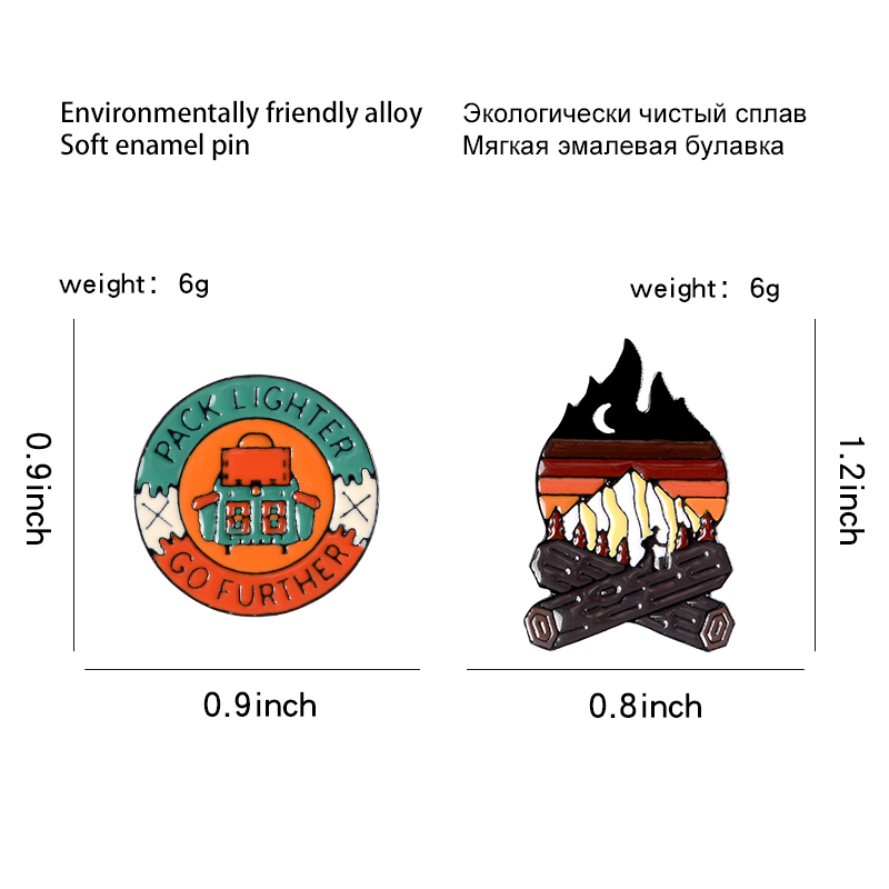 Outdoors Bonfire Enamel Pin Cu - огляд і ціна Outdoor Adventure Friends
